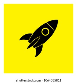 rocket. spaceship icon vector