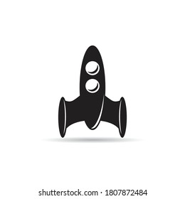 rocket and spaceship icon vector