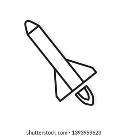 rocket or spaceship icon- vector illustration