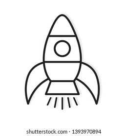 rocket or spaceship icon- vector illustration