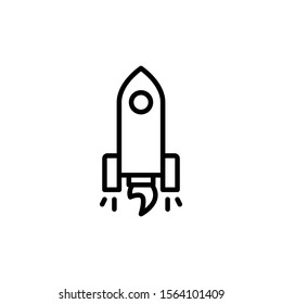Rocket spaceship icon vector illustration 