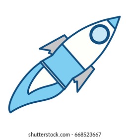 Rocket spaceship isolated