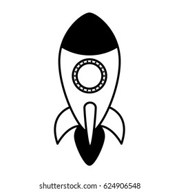 rocket spaceship isolated icon