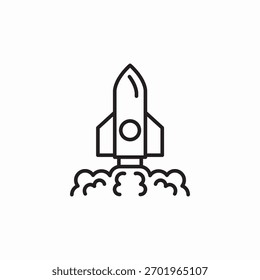 Raketen-Raumschiff-Start-Symbol, Vektorsymbol