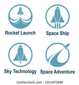 Rocket Spaceship Launch to Planet Space Technology