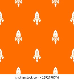 Rocket spaceship pattern vector orange for any web design best