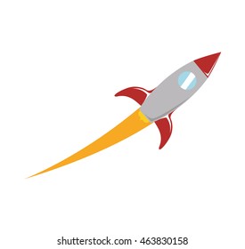 rocket spaceship science vehicle icon. Isolated and flat illustration. Vector graphic