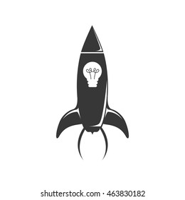 rocket spaceship science vehicle icon. Isolated and flat illustration. Vector graphic