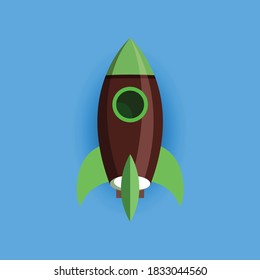 Rocket, Spaceship, Science,Illustration and Vector