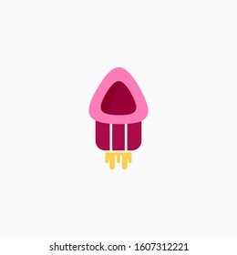 Rocket, spaceship, start up, launch, Game Flat Icon. Sign and symbol for website and Mobile application. Vector illustration.