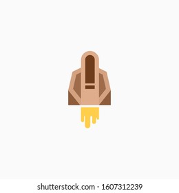 Rocket, spaceship, start up, launch, Game Flat Icon. Sign and symbol for website and Mobile application. Vector illustration.