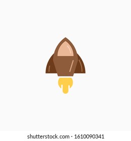 Rocket, spaceship, start up, launch, Game Flat Icon. Sign and symbol for website and Mobile application. Vector illustration.