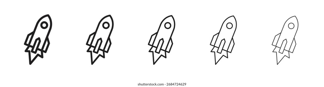 Rocket Spaceship Startup icon vector illustration isolated
