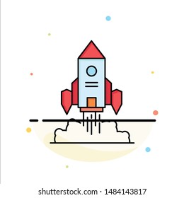 Rocket, spaceship, startup, launch, Game Flat Color Icon Vector. Vector Icon Template background