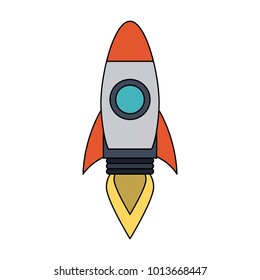 Rocket spaceship symbol