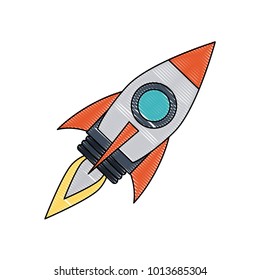 Rocket spaceship symbol