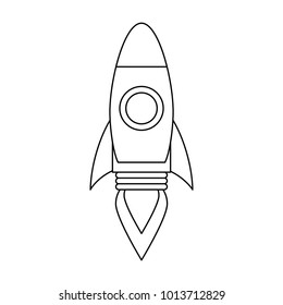 Rocket spaceship symbol