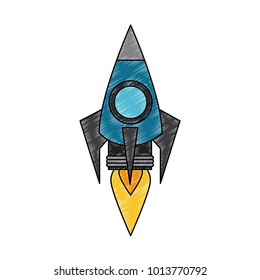 Rocket spaceship symbol