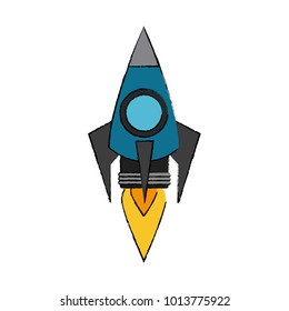 Rocket spaceship symbol