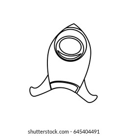 Rocket spaceship symbol