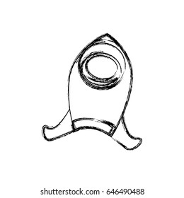 Rocket spaceship symbol