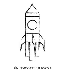 Rocket spaceship symbol