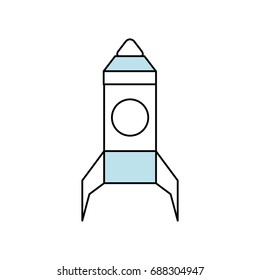 Rocket spaceship symbol