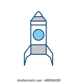 Rocket spaceship symbol