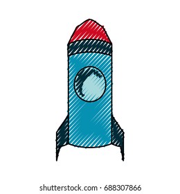 Rocket spaceship symbol