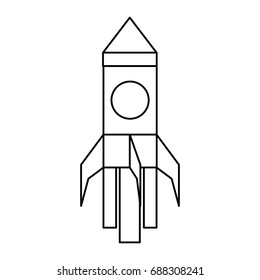 Rocket spaceship symbol