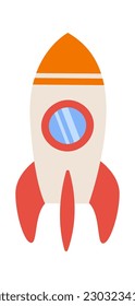 Rocket Spaceship for universe discover. Vector illustration