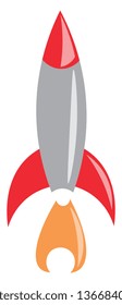 A rocket spaceship vector or color illustration