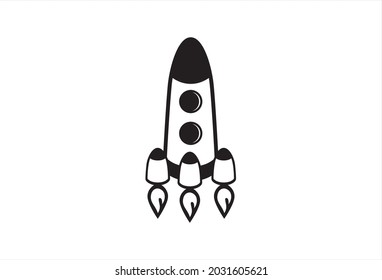 Diseño vectorial de la nave espacial de cohetes. Ilustración estilo retro de dibujos animados de cohetes.
