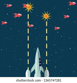 rocket spaceships space battle