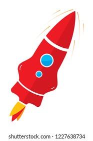 rocket speed isolated vector