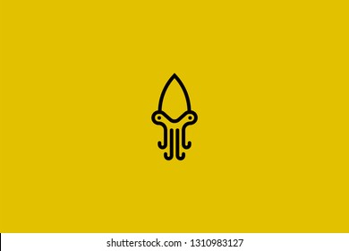 Rocket Squid Logo Design