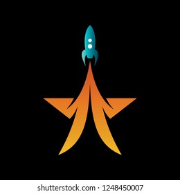 Rocket star logo
