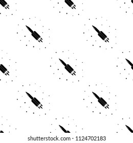 rocket and stars icon. Element of Stars icons for mobile concept and web apps. Pattern repeat seamless rocket and stars icon can be used for web and mobile apps on white background