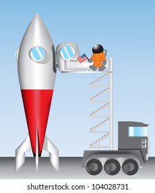 Rocket starship illustration