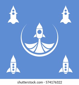 Rocket start background.