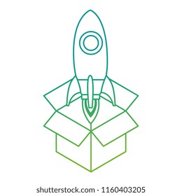 rocket start up in box