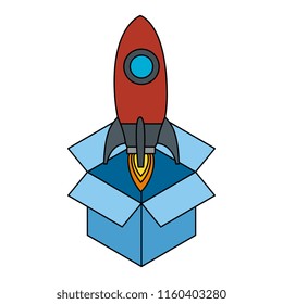 rocket start up in box