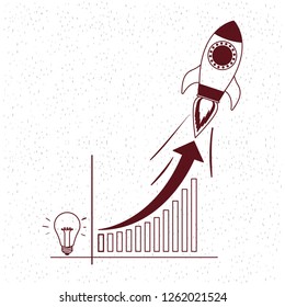rocket start up with bulb