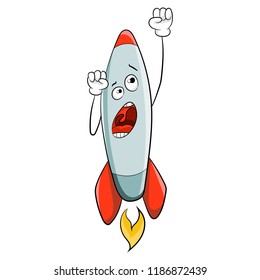 Rocket start up concept business startup success. Vector illustration