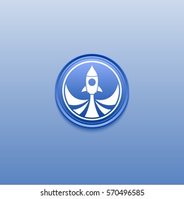 Rocket start icon.