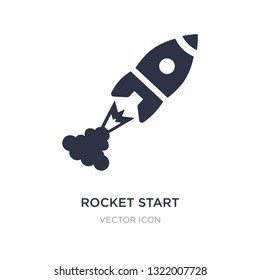 rocket start icon on white background. Simple element illustration from Astronomy concept. rocket start sign icon symbol design.