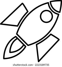 Rocket, start up icon vector flat on white background..eps