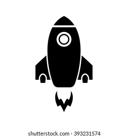 Rocket start up icon. Vector symbol. 