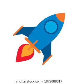 rocket start up launcher icon vector illustration design