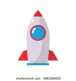 rocket start up launcher icon vector illustration design